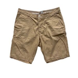 H&M Divided Chino Shorts Men's 30 Khaki 100% Cotton Button Fly Comfort Summer